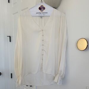 Joie Cream Button-Down Blouse